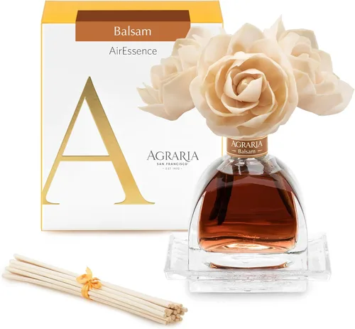 AGRARIA Set de Difusor de Aroma de Flores y Varillas AirEssence, Juego de Fragancia Botánica de Flores Sola Hecho a Mano, Juego de Difusor de Aceite