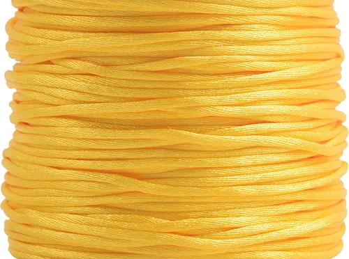 Miniatura 80 de KONMAY 80 Yardas 1.0mm Cordón Rattail de Nylon Satén Seda Trim Hilo para Cuentas para Nudos Chinos, Kumihimo, Trabajo con Cuentas, Macramé, 2-Azul