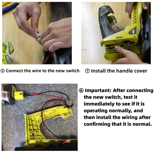 Miniatura 6 de Actualización 291632001 Arnés de Cables Genuino Reemplaza Piezas (Certificado UL) para Soplador de Hojas Inalámbrico Ryobi de 18V, con 1