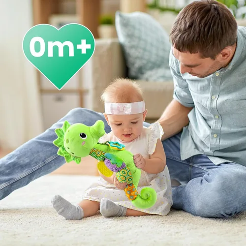 Miniatura 6 de LIGHTDESIRE Juguetes musicales para bebés de caballito de mar, juguetes de peluche para bebés con crujido y sonajeros, juguetes sensoriales suaves