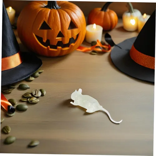 Miniatura 4 de 20Pcs Luminous Fake Mouse Halloween Prank Props Creepy Simulated Mice for Haunted House Party Decorations and Scary Trick Accessories
