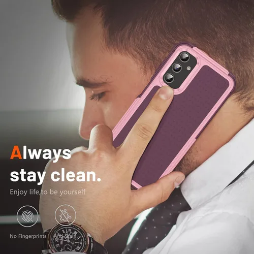 Miniatura 8 de Asuwish Funda protectora para Samsung Galaxy A14 5G con protector de pantalla de vidrio templado y accesorios de celda, protección de doble capa