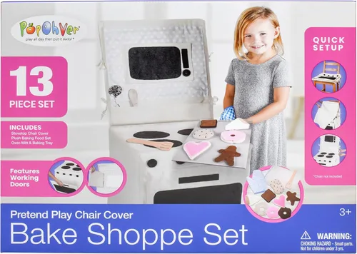 Miniatura 5 de Bake Shoppe - Juego de 15 piezas de cocina de tela de juego de simulación, incluye artículos horneados y accesorios de felpa, perfecto