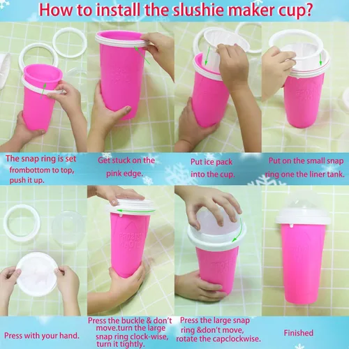 Miniatura 8 de Taza de Fabricante de Granizado, Tazas de Fabricante de Granizado DIY, Taza de Granizado Portátil para Jugos, Leche y Helado, Taza de Granizado