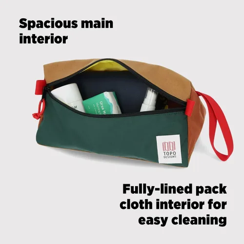 Miniatura 4 de Topo Designs Kit Dopp - Bolsa de viaje para artículos esenciales de cuidado personal, forma autoportante, totalmente forrada, nylon reciclado, Negro
