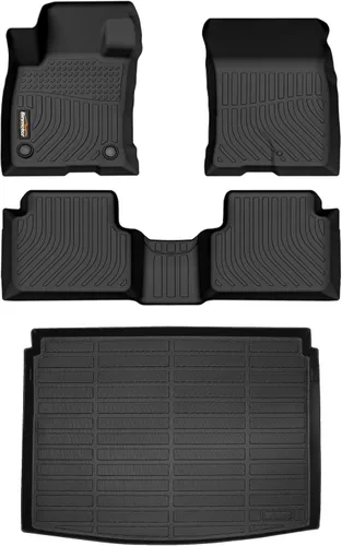 Miniatura 20 de Alfombrillas de TPE para Toyota Highlander 2014-2019 7 y 8 asientos, protección para todo tipo de clima, forros de piso de automóvil resistentes