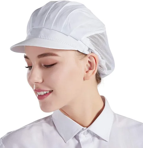 Miniatura 5 de Nanxson 3 piezas de sombrero de chef de cocina, gorra de chef de cocina, redes para el cabello CF9033