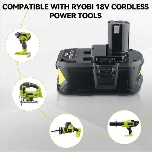 Miniatura 6 de 2 paquetes actualizados 7.0Ah P108 18V repuesto para batería Ryobi 18V P102 P103 P104 P105 P107 P109 P122 PBP005 PBP004 PBP003 Herramientas