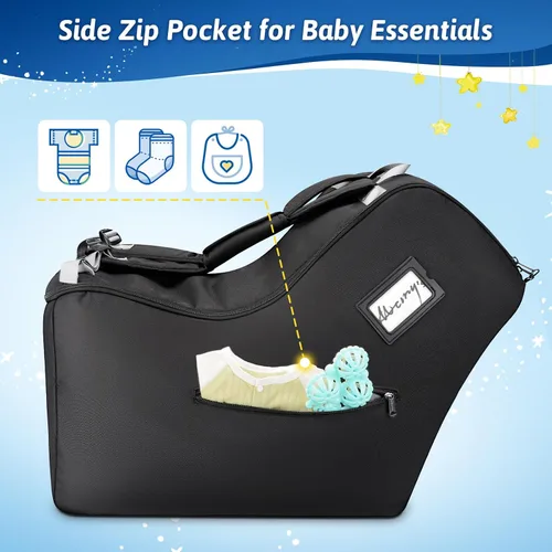 Miniatura 7 de YOREPEK Mochila acolchada para asiento de automóvil compatible con todos los asientos y bases de automóvil Nuna Pipa, bolsas de asiento de automóvil