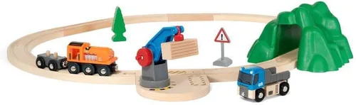 Miniatura 6 de Set de inicio BRIO Lift&Load de juguete de tren de madera duradero Seguro para niños Fomenta la creatividad Compatible con todos