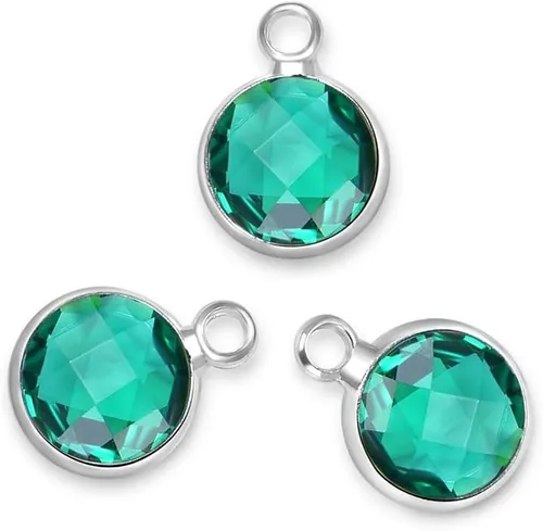 Miniatura 14 de Adabele Colgante de piedra natal de plata de grado A, 0.236 in, pequeño, 0.315 in y 0.394 in para aretes personalizados, pulseras, collares