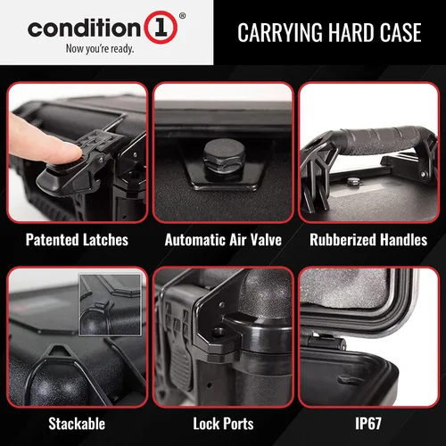 Miniatura 5 de Condition 1 Estuche rígido protector impermeable resistente grande de 25 pulgadas, Modelo 024, Caja de almacenamiento portátil con espuma