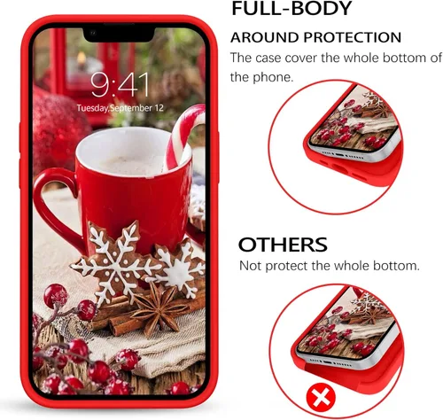 Miniatura 14 de GUAGUA Funda compatible con iPhone 17 Pro Max de 6.9 pulgadas, silicona líquida, goma de gel suave, delgada, forro de microfibra delgada