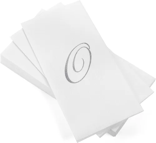 Miniatura 42 de AH AMERICAN HOMESTEAD Servilletas desechables – Servilletas doradas con monograma para invitados, servilletas acolchadas como tela para baño