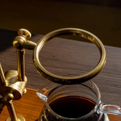 Miniatura 6 de L'ÉPICÉA Juego de Cafetera de Goteo, Cafetera de Goteo con Soporte, Soporte Ajustable de Acero Inoxidable, Base de Madera, Filtros de Papel, Jarra