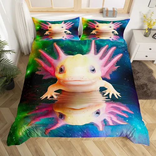 Miniatura 23 de Erosebridal Juego de ropa de cama con diseño de galaxia tamaño matrimonial, diseño de atrapasueños con temática bohemia, juego de funda de edredón