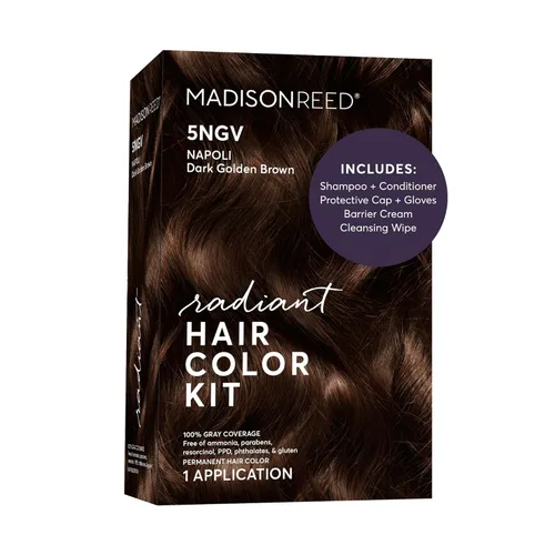 Miniatura 54 de Madison Reed - Kit de color de cabello radiante, tinte permanente para el cabello, 100 % cobertura de canas, sin amoníaco, castaño Catania 5NGM