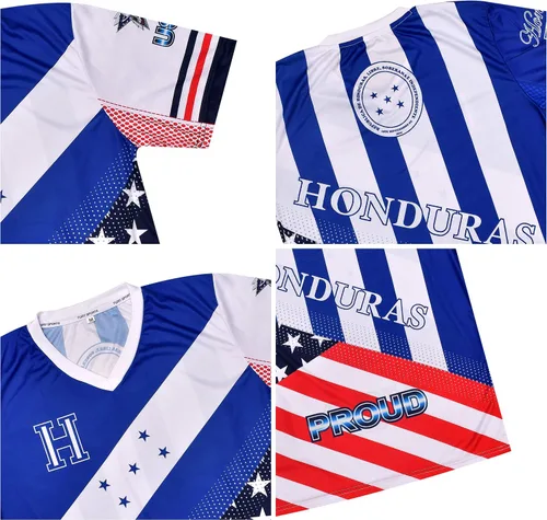 Miniatura 4 de Fury Camiseta de fútbol Honduras y USA Flag Mix - Camiseta de fútbol Honduras - Camiseta de Futbol Honduras Jersey HombreMujerUnisex