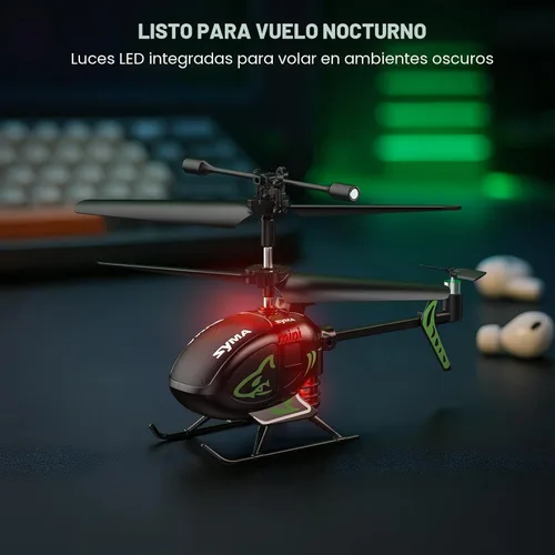 Miniatura 8 de SYMA Mini helicóptero RC S100 con estabilizador de giroscopio, retención de altitud, 3.5 canales, tiempo de vuelo de 5-7 minutos, helicóptero