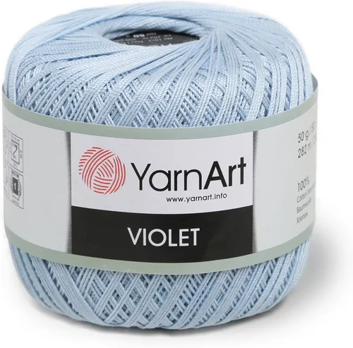 Miniatura 31 de Yarn Art - 1 madeja YarnArt Violet, 100 hilos de hilo de algodón mercerizado, hilo de ganchillo para tejer a mano, bordado y manualidades
