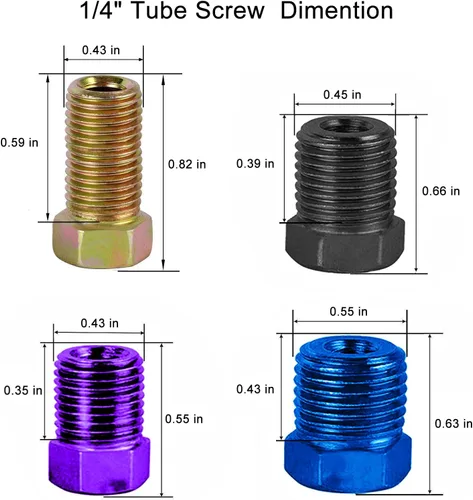 Miniatura 5 de MuHize Kit de línea de freno de doble tamaño (1/4 + 3/16 pulgadas), tubo de freno de níquel de cobre de 25 pies para Ford/Toyota Tacoma, resistente