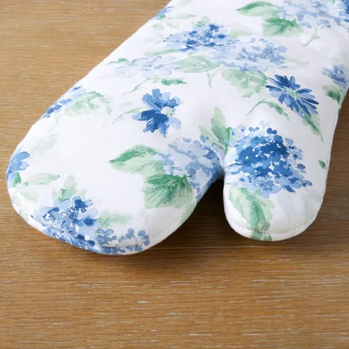 Miniatura 5 de Martha Stewart Juego de 2 manoplas de horno y agarraderas florales ámbar, azul/verde, OM: 7"x13" y PH: 7"x10
