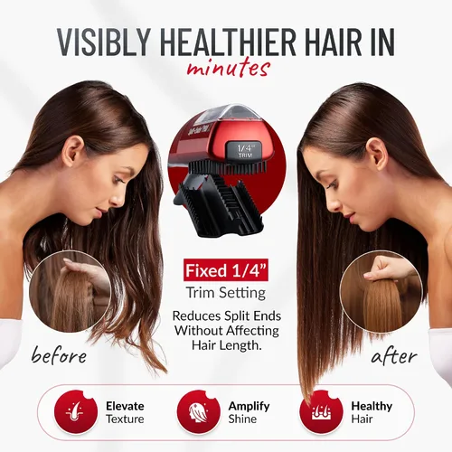 Miniatura 5 de Split-Ender Pro 2 - Herramienta de Belleza Profesional Original - Recortadora Inalámbrica de Puntas Abiertas para Cabello Dañado, Seco, Quebradizo