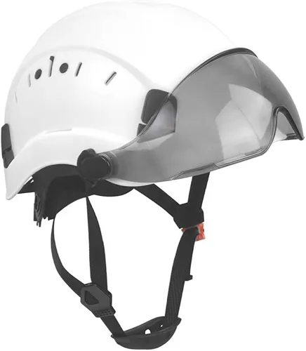 Miniatura 6 de SMASYS Casco de seguridad ABS ajustable con visera de suspensión de 6 puntos perfecto para construcción y escalada Visera transparente-6