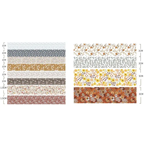 Miniatura 4 de 12 rollos de cinta washi con flores, juego de cinta adhesiva artística floral, cinta decorativa de jardín en flor para manualidades, niños, álbumes