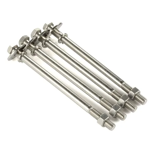 Miniatura 18 de Tornillos de cabeza hexagonal de 1/4-20 x 1/2 pulgadas con tuercas hexagonales y arandelas gruesas planas y de bloqueo, totalmente roscados, acero