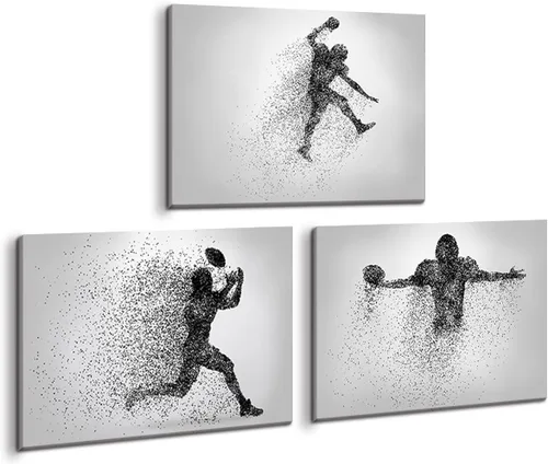 Miniatura 11 de KAWAHONE Arte de Lienzo de Baloncesto para Pared - Arte de Lienzo Deportivo Cuadros de Cancha y Aro de Baloncesto para Pared - Obra de Arte Temática