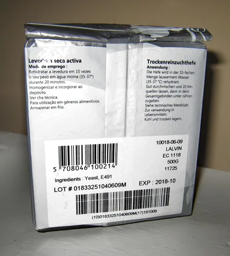 Miniatura 3 de LEVADURA DE VINO EC-1118 17.64 oz PAQUETE A GRANEL PARA FERMENTACIONES ALTAS EN ALCOHOL