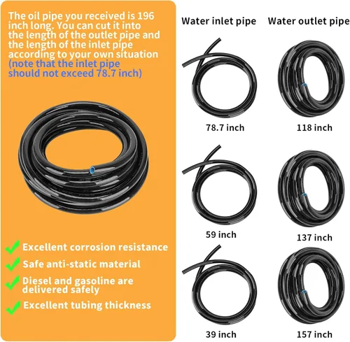 Miniatura 8 de Kit de bomba de transferencia de combustible de gasolina de 12 V, transfiere hasta 125 galones de gasolina, diésel o agua por hora, ideal