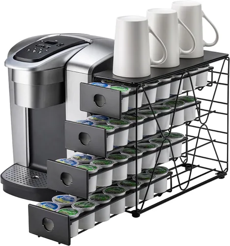 Miniatura 8 de Flagship Soporte para Cápsulas K de 3 Niveles Organizador de Cápsulas de Café para Ahorrar Espacio en Encimera de Cocina (Capacidad para 42 Cápsulas)