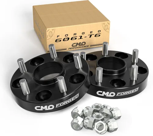 Miniatura 9 de Customadeonly Adaptadores de rueda centrados de 5x120 a 5x112 negro (4 piezas de 0.98 pulgadas de grosor) Diámetro de 2.858 in a 2.248 in Pernos