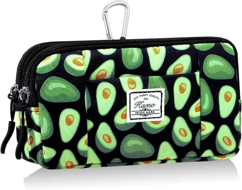 Miniatura 27 de KAMO Funda multiusos de lona horizontal para smartphone, funda para teléfono celular con asa para cinturón, bolsas de cinturón para mujeres, funda