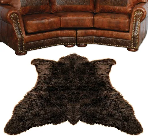 Miniatura 3 de Fur Accents Alfombra de piel de oso sintético, pelo sintético, alfombra de animal, alfombra, sala de estar, habitación familiar, dormitorio, cueva