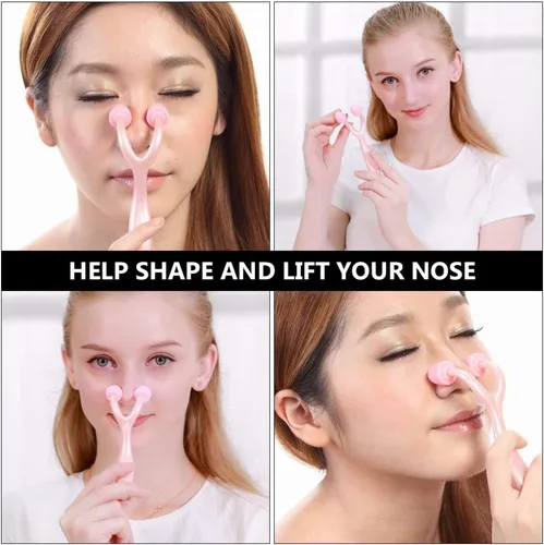 Miniatura 7 de 2 unids masajeador de rodillo facial de silicona para enderezar la nariz corrector anti-envejecimiento piel apriete herramienta de belleza para spa