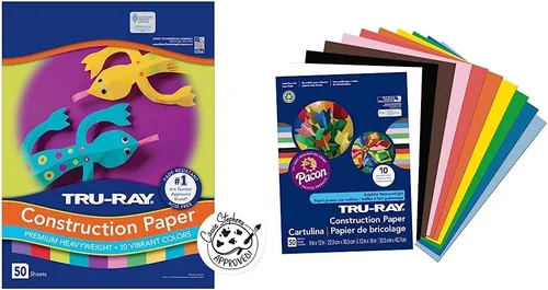 Miniatura 7 de Tru-Ray - Papel de construcción pesado, colores surtidos geniales, 9 x 12 pulgadas, 50 hojas (102942)