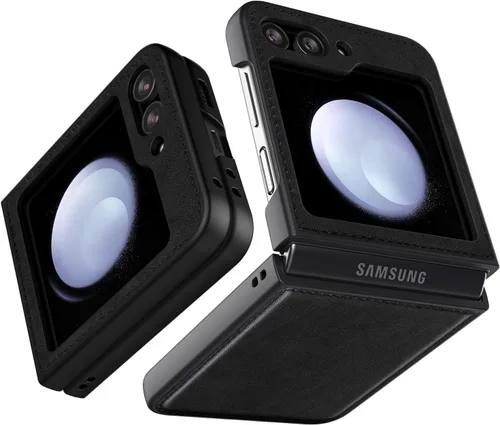 Miniatura 7 de Foluu para Samsung Galaxy Z Flip 5 5G Funda, Funda de Cuero, Cuero PU + Carcasa Rígida de PC Ultra Delgada Slim Duradera Funda Protectora