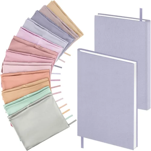 Miniatura 11 de PerKoop 12 fundas gigantes para libros, de tela elástica, protector de libros escolares, reutilizable, lavable, protector para la mayoría de libros