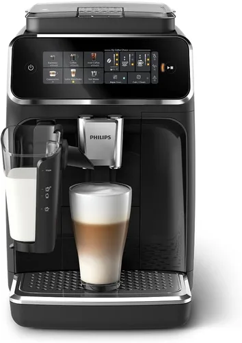 Miniatura 11 de Philips Máquina de café expreso totalmente automática serie 3300 con espumador de leche integrado y molinillo, 5 preajustes de café caliente y Negro