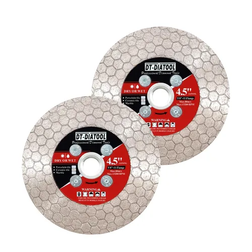 Miniatura 16 de DT-DIATOOL Disco de corte de azulejos de hoja de sierra de diamante de 4 pulgadas para amoladora angular de eje de 7/8 "- 5/8" para cortar
