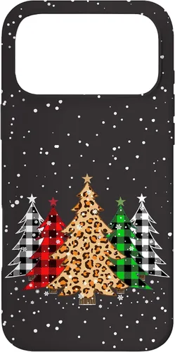 Miniatura 22 de Funda con diseño de árboles de Navidad con estampado de leopardo y cuadros para iPhone 16