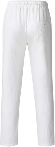 Miniatura 7 de tobchonp Pantalones de chef para hombre con bolsillo alto para hombre pantalones deportivos con entrepierna con letras y pantalones deportivos