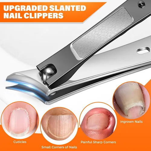 Miniatura 4 de DRMODE Cortaúñas para uñas gruesas de los pies, cortaúñas de mango largo para uñas gruesas para personas mayores con apertura amplia, cortaúñas