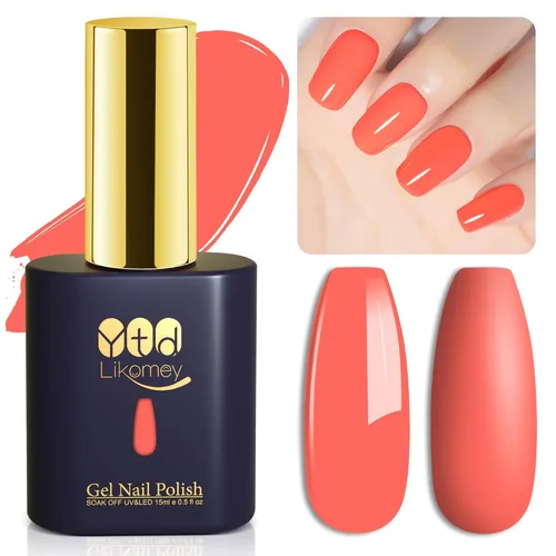 Miniatura 30 de YTD Likomey Esmalte de uñas de gel blanco, 0.5 onzas líquidas, manicura y pedicura para manicura y pedicura de verano, esmalte de color UV, 0.5