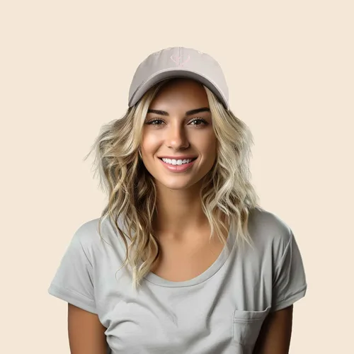 Miniatura 3 de Gorra de béisbol bordada para mujer con diseño de corazón dibujado a mano