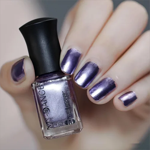 Miniatura 16 de Esmalte de uñas marrón metálico con efecto espejo, duradero y de secado rápido, brillante cromo para manicura DIY (012#TJ, 6ml)