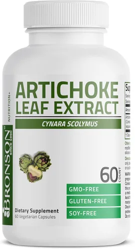 Miniatura 3 de Bronson Hoja de alcachofa extra fuerte apoya la digestión saludable función hepática saludable, sin OMG, 60 cápsulas vegetarianas